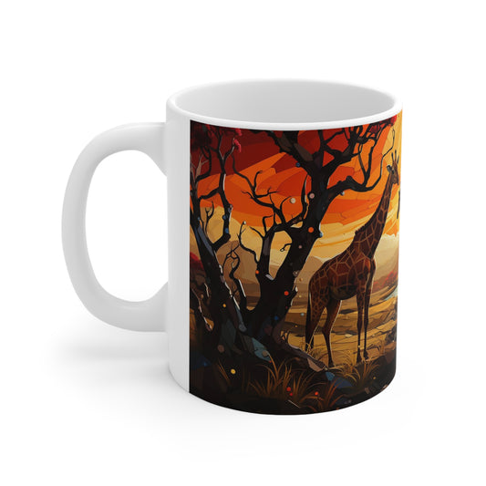 Ceramic mug featuring beautiful African wildlife art - perfect for your morning coffee or tea