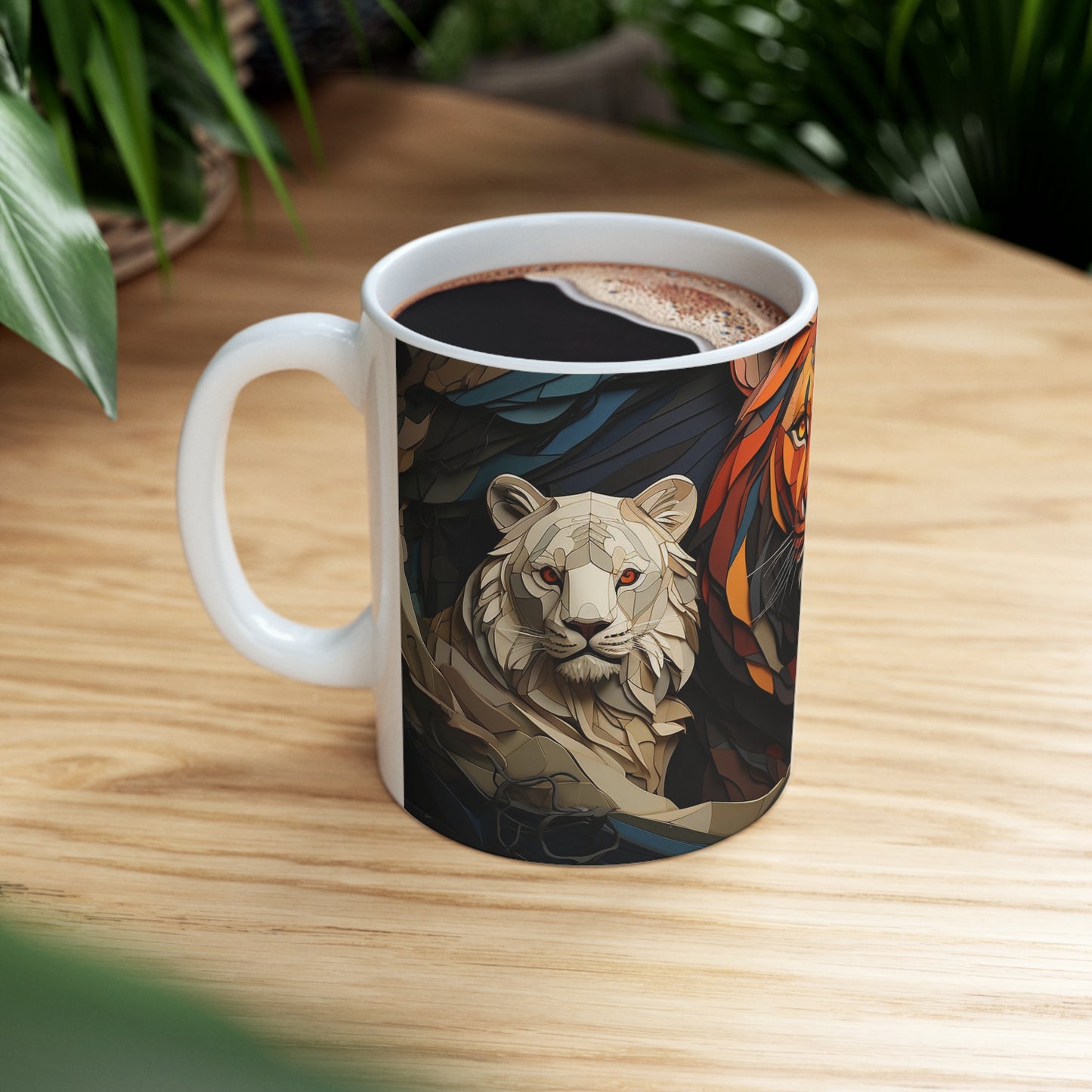 Eco-friendly African wildlife mug, 11oz ceramic, great for daily use or as a unique gift