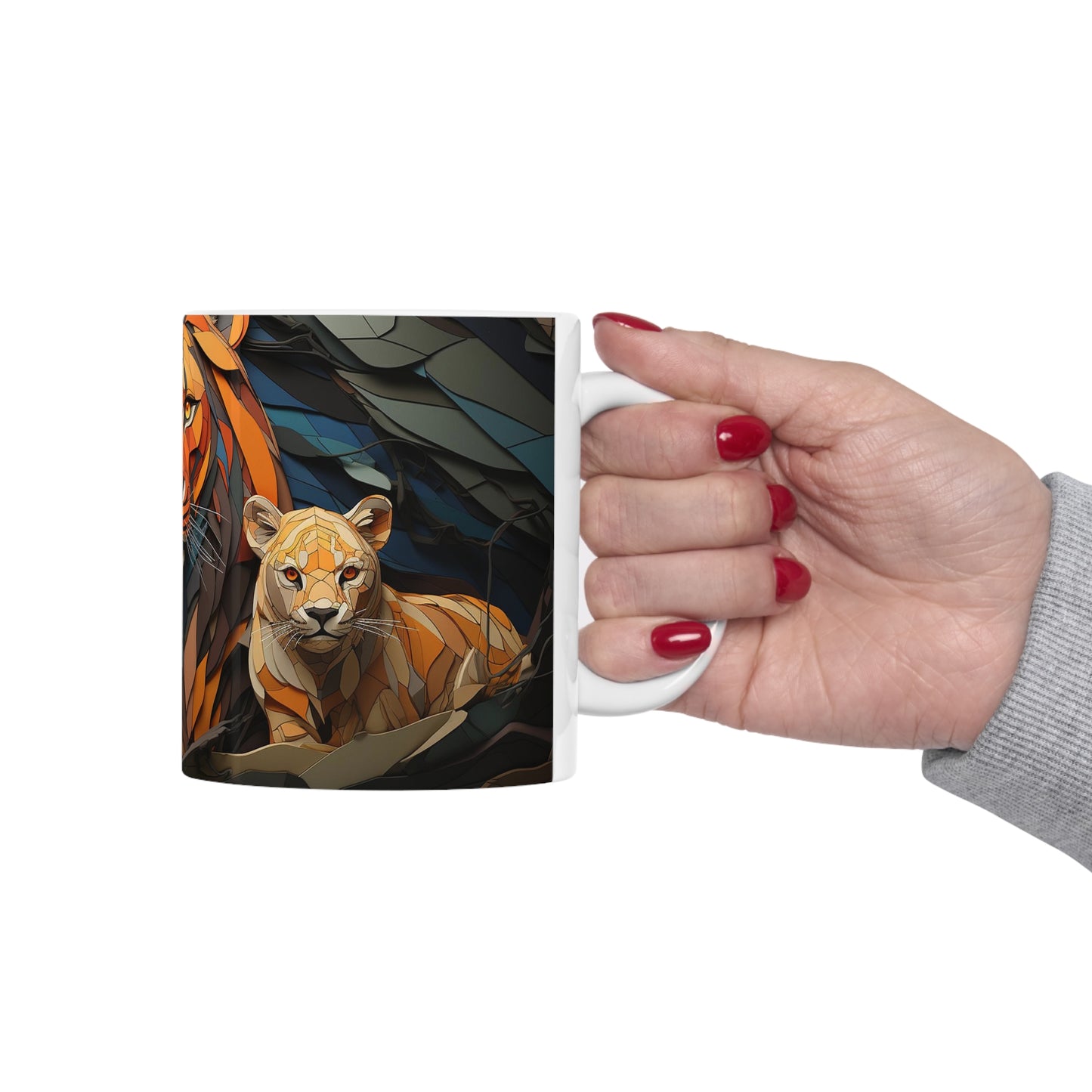 African wildlife-themed 11oz mug, BPA-free, perfect for your daily coffee and wildlife admirers