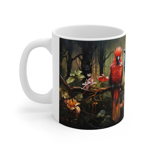 African wildlife coffee mug, ceramic, BPA-free with stunning animal prints, perfect for gifting