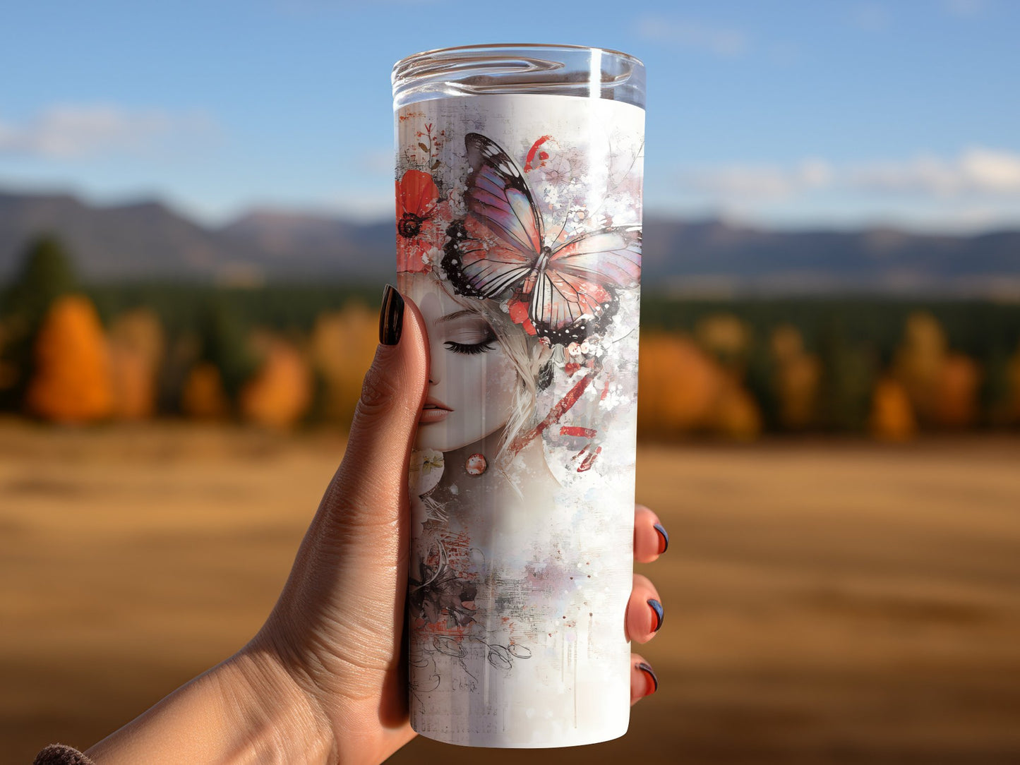 Beautiful Woman Custom Tumbler Image 5