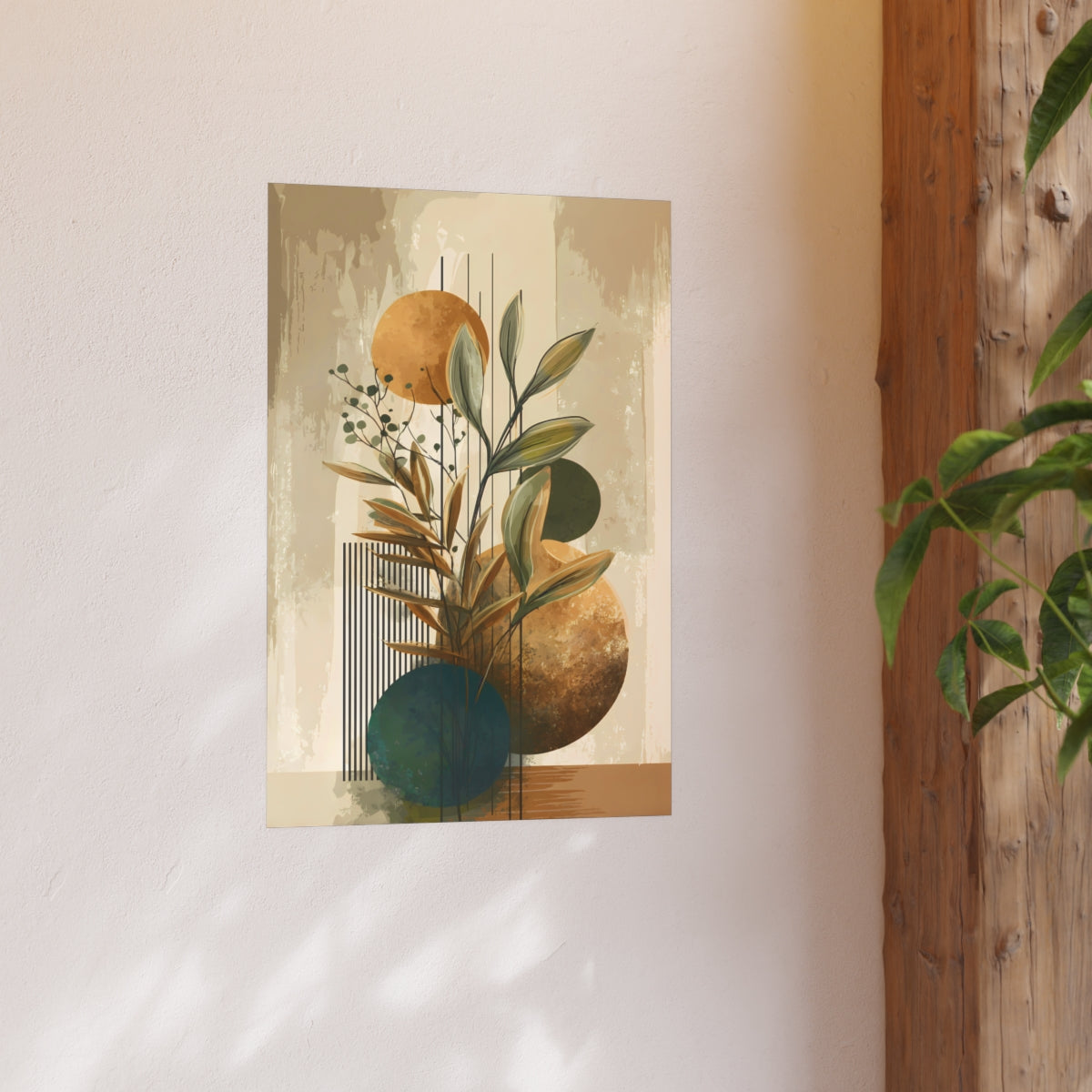 Botanical Elegance Art Poster in a lifestyle setting emphasizing calm and balanced wall art.