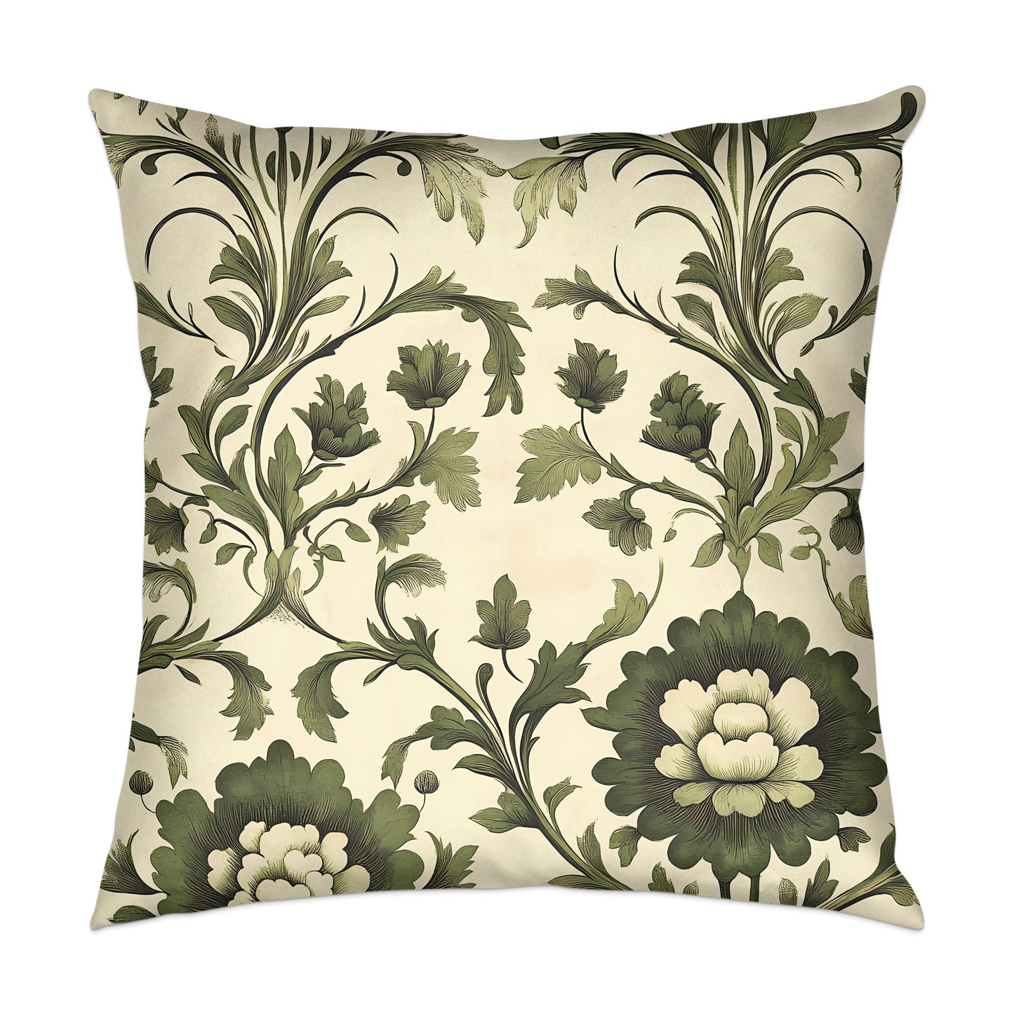 Botanical Harmony throw pillow with serene plant design, adding a natural touch to your living space.