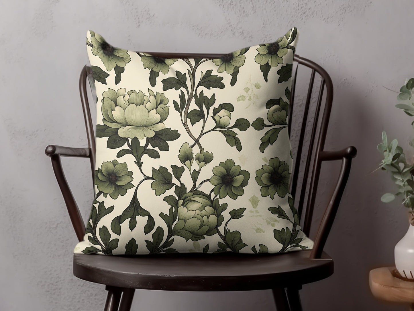 Bring tranquillity to your space with the Botanical Harmony throw pillow, available in 16” x 16” and 18” x 18” sizes.