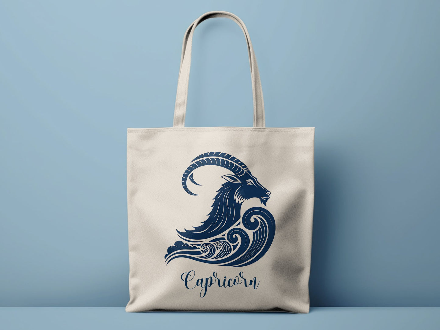 Zodiac-themed Capricorn tote with roomy space, perfect for grounded personalities and carrying.