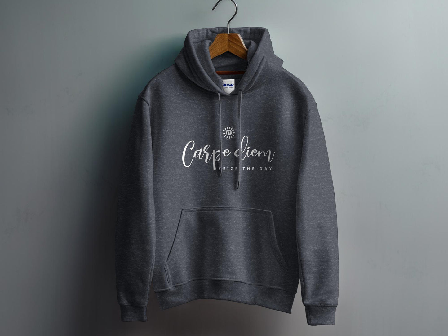 Carpe Diem Hoodie Grey