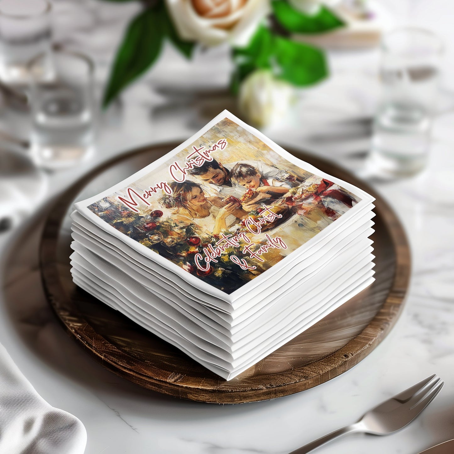 Celebrating Christ Christmas Napkins Image 2