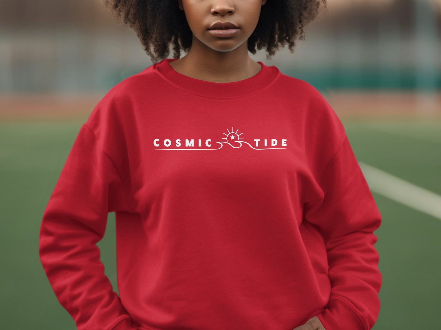 Cosmic Tide Sweatshirt Red