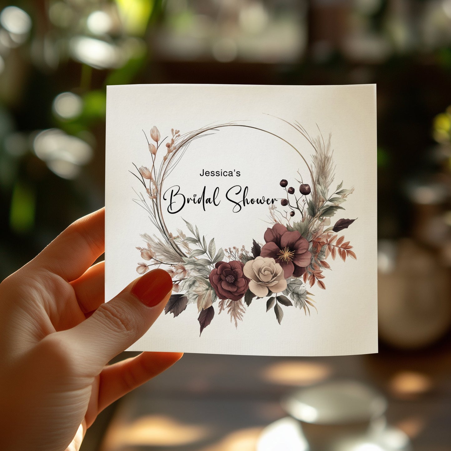 Custom bridal shower napkins, available in various quantities, 3-ply tissue for a high-quality touch to your event.