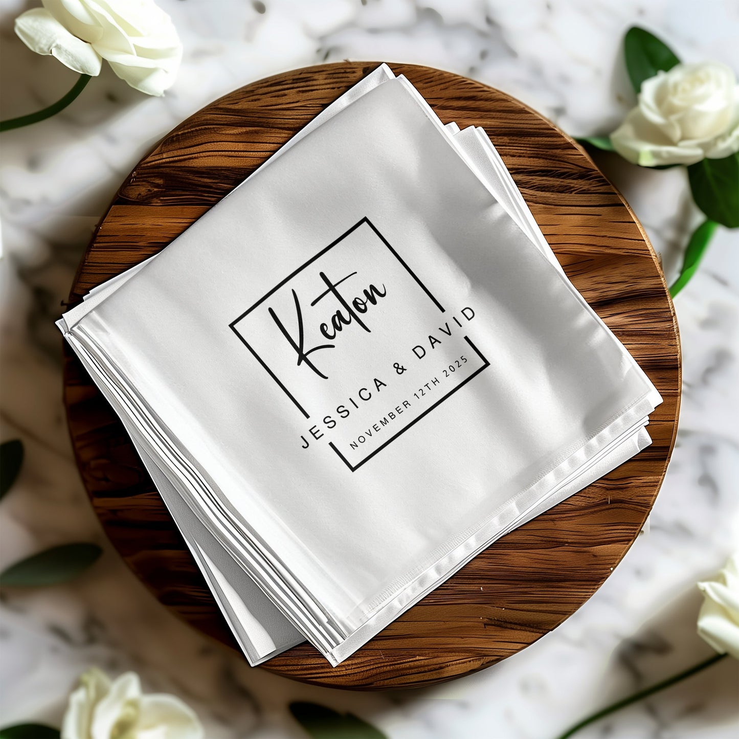 Elegant Custom Wedding Napkins