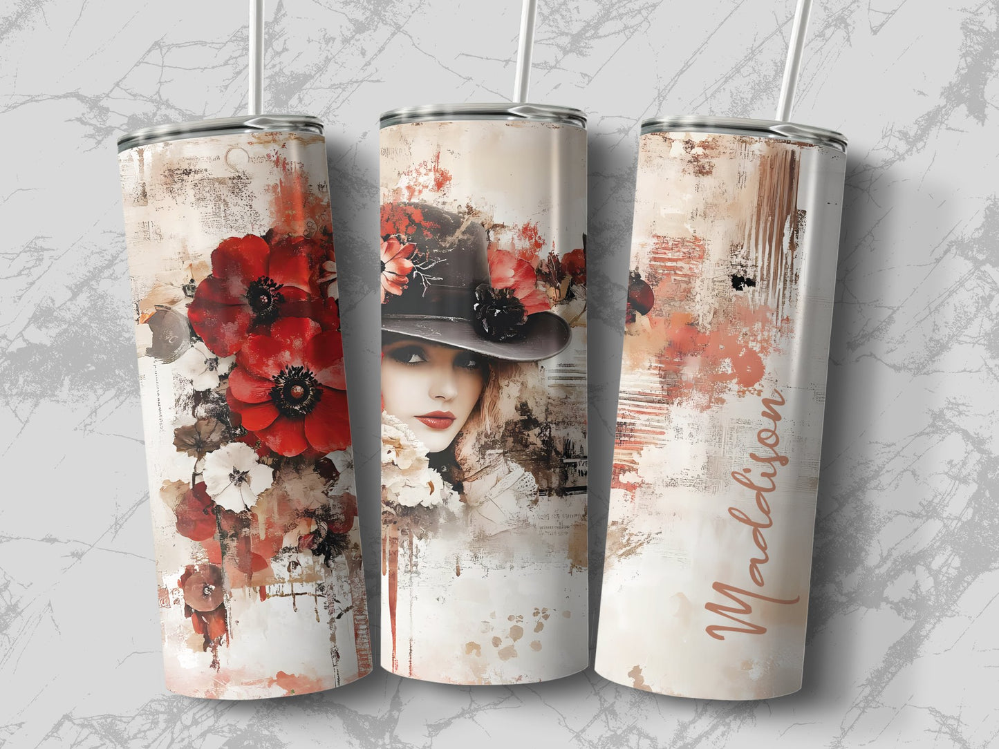 Elegant Lady Custom Tumbler Image 2