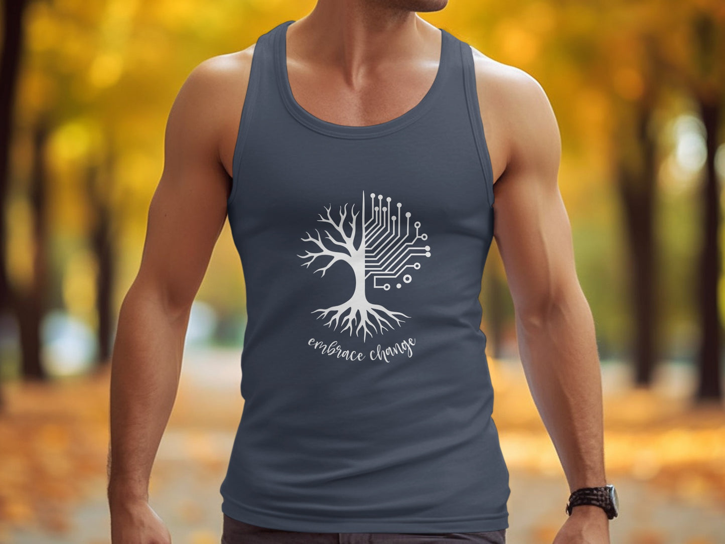 Embrace Change Tree Digital Circuit Tank Top product