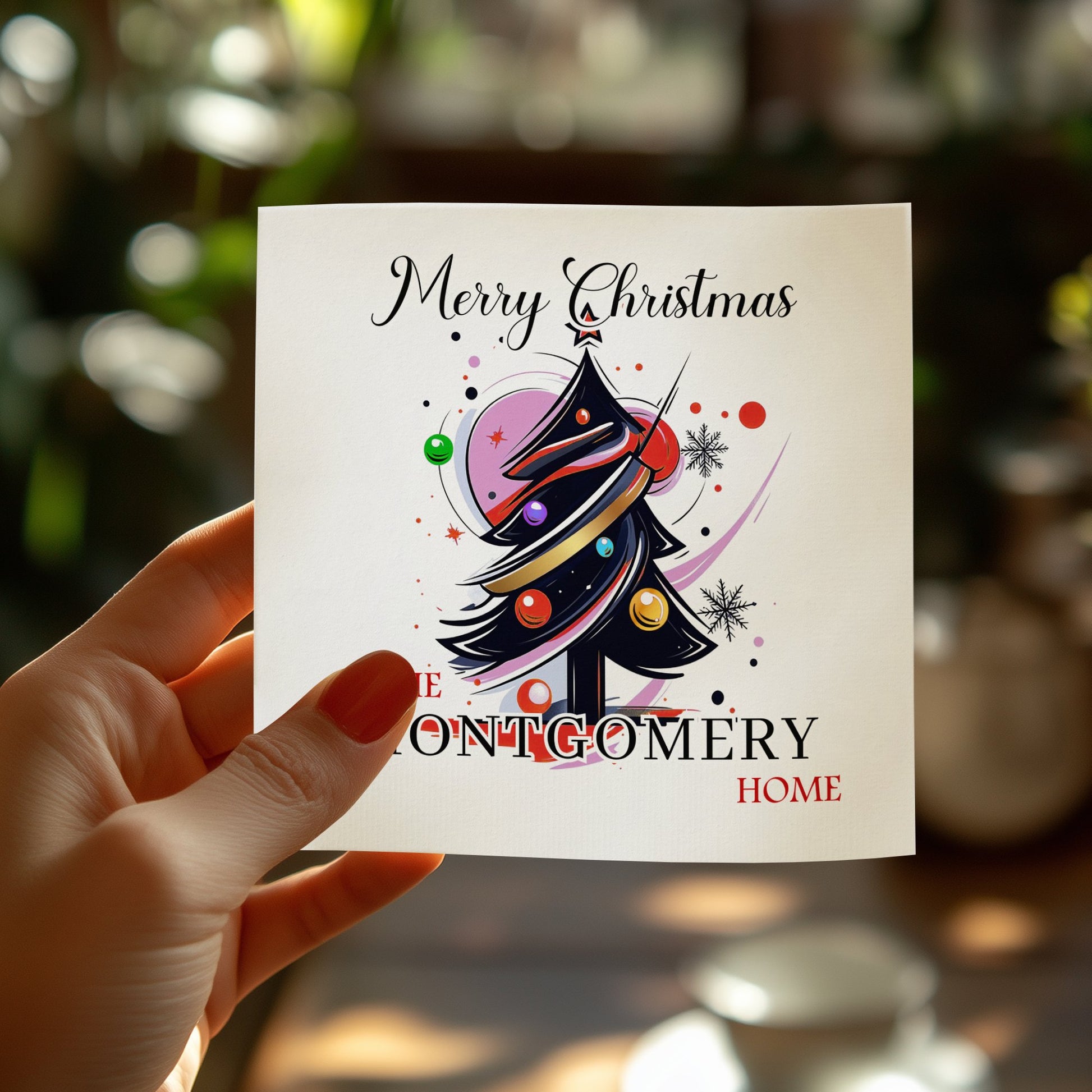 Custom holiday napkins, perfect for adding a festive touch to your Christmas dinner.