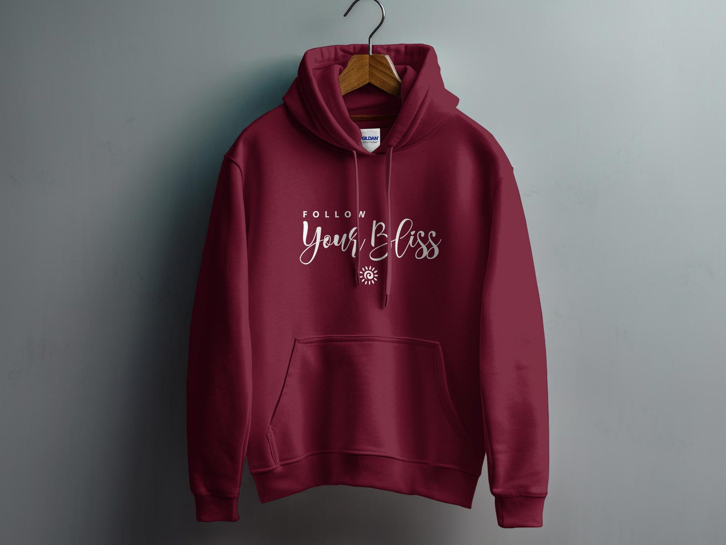 Follow Your Bliss Hoodie Maroon