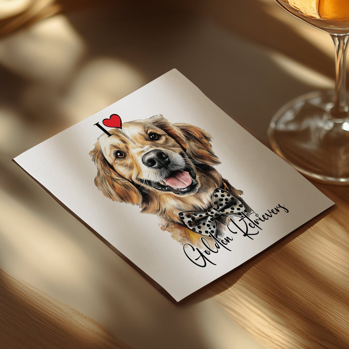 Personalized Golden Retriever napkins, perfect for adding charm to your pet celebration.