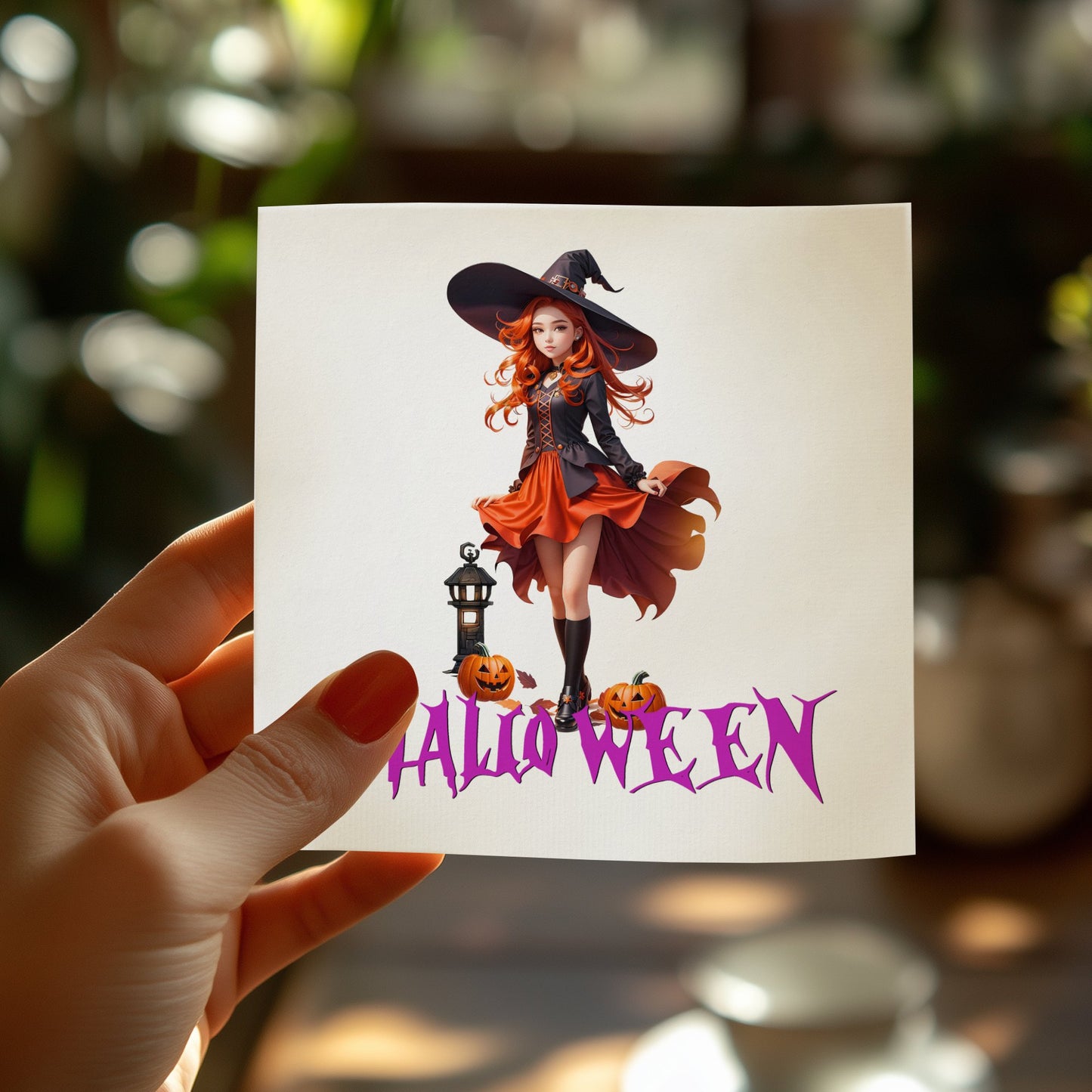 Serve your treats in style with these witch and jack o lantern Halloween napkins, a festive essential.