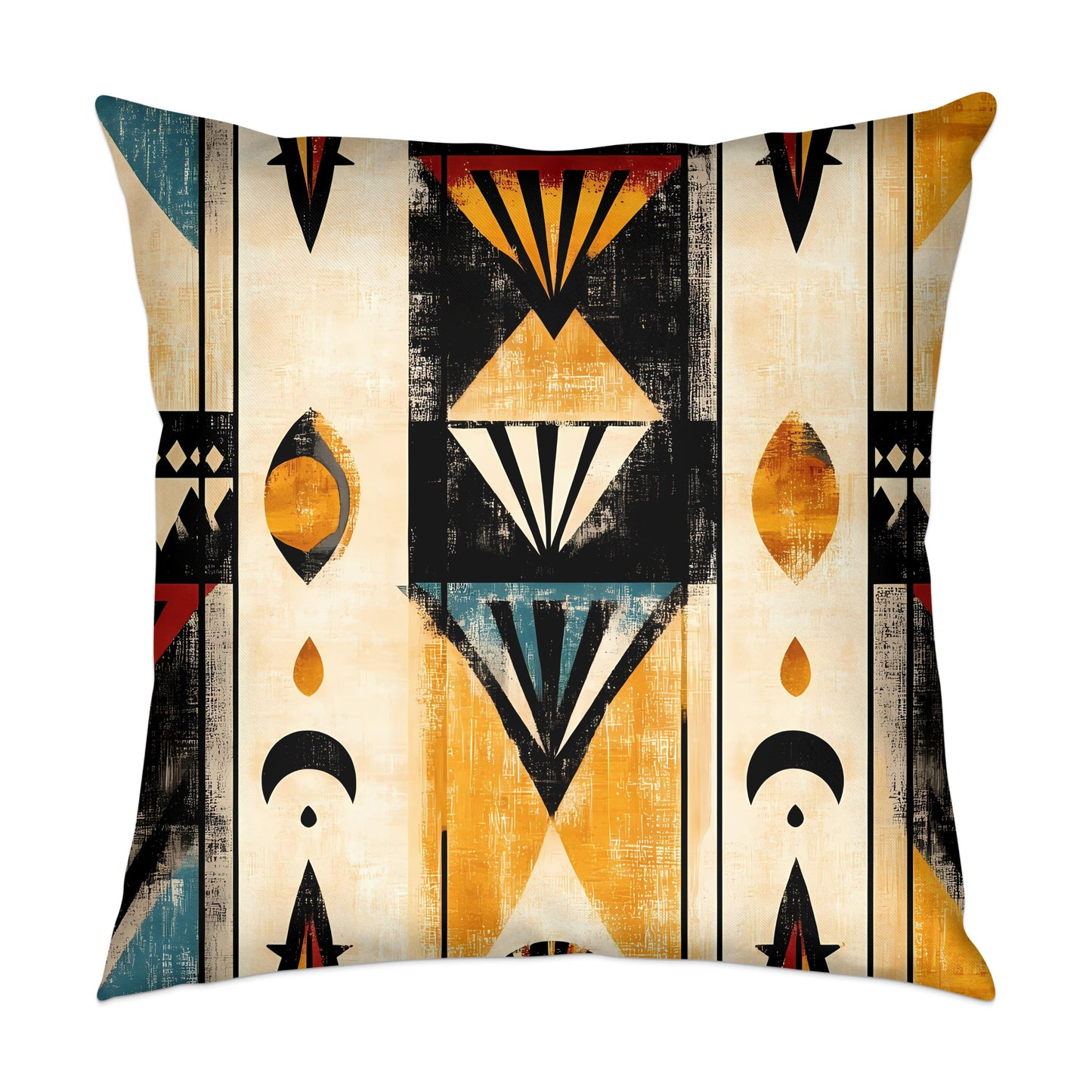 Mystic Nomad Edition 1 throw pillow crafted with soft poly-poplin fabric, perfect for couches and cozy chairs.