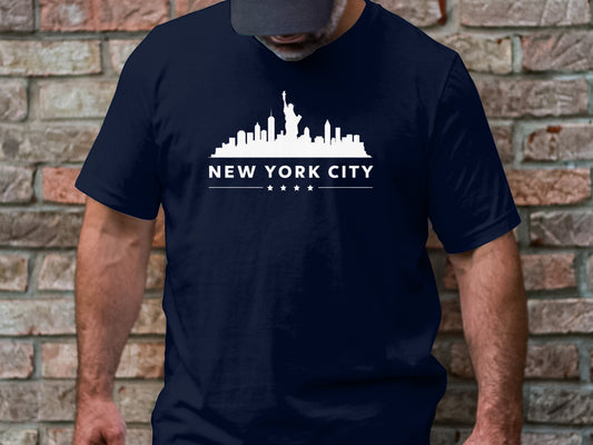 New York City T-Shirt, trendy short sleeve apparel for Big Apple lovers, crew neck and breathable cotton for all day comfort.