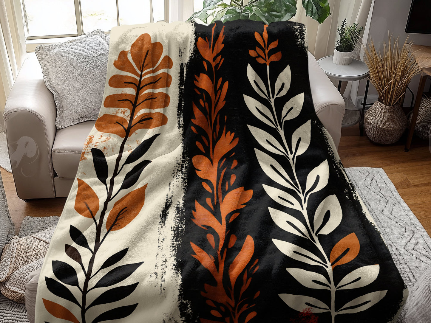 Nomadic Essence Arctic Fleece Blanket 60-inch size perfect for decor accents, offering a warm and stylish touch to any room.