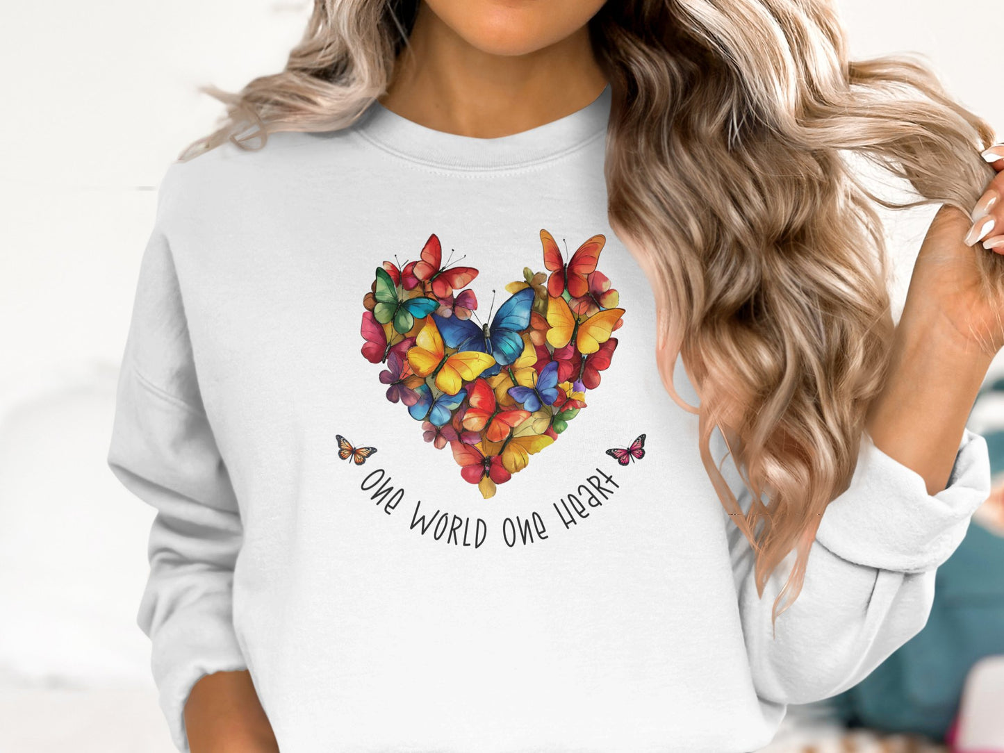 One World One Heart Sweatshirt White