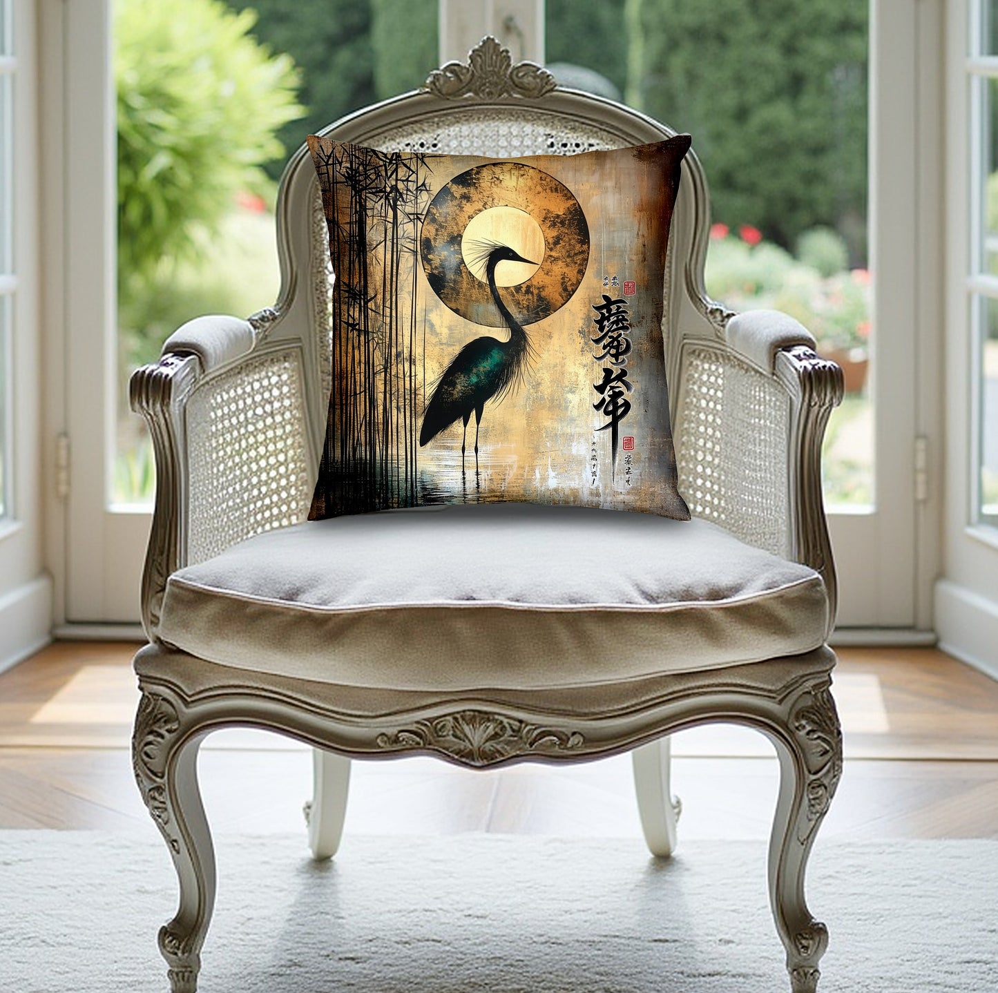 Create a luxurious atmosphere with this Oriental Elegance throw pillow, designed with comfort and style in mind.