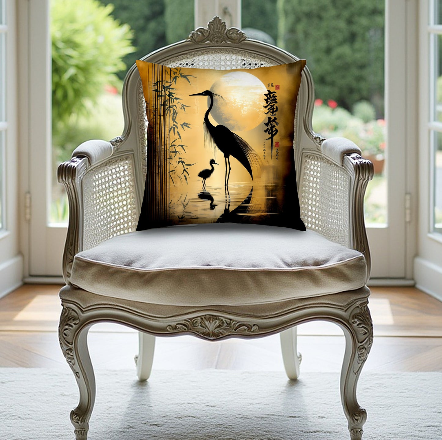 Bring the beauty of Oriental design into your home with this luxurious pillow, made from high-quality poly-poplin fabric.