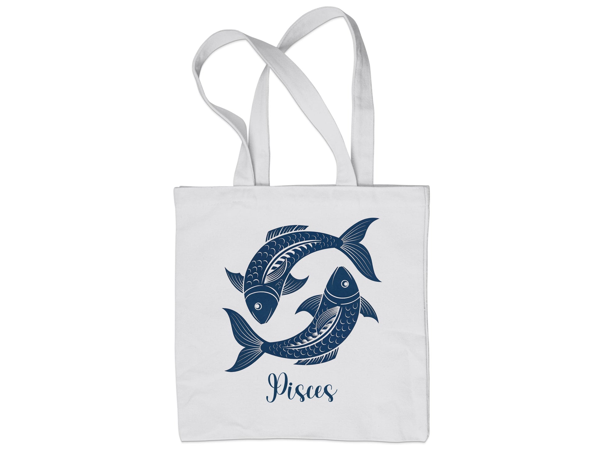 Celestial Pisces astrology tote with soft fabric and strong handles.