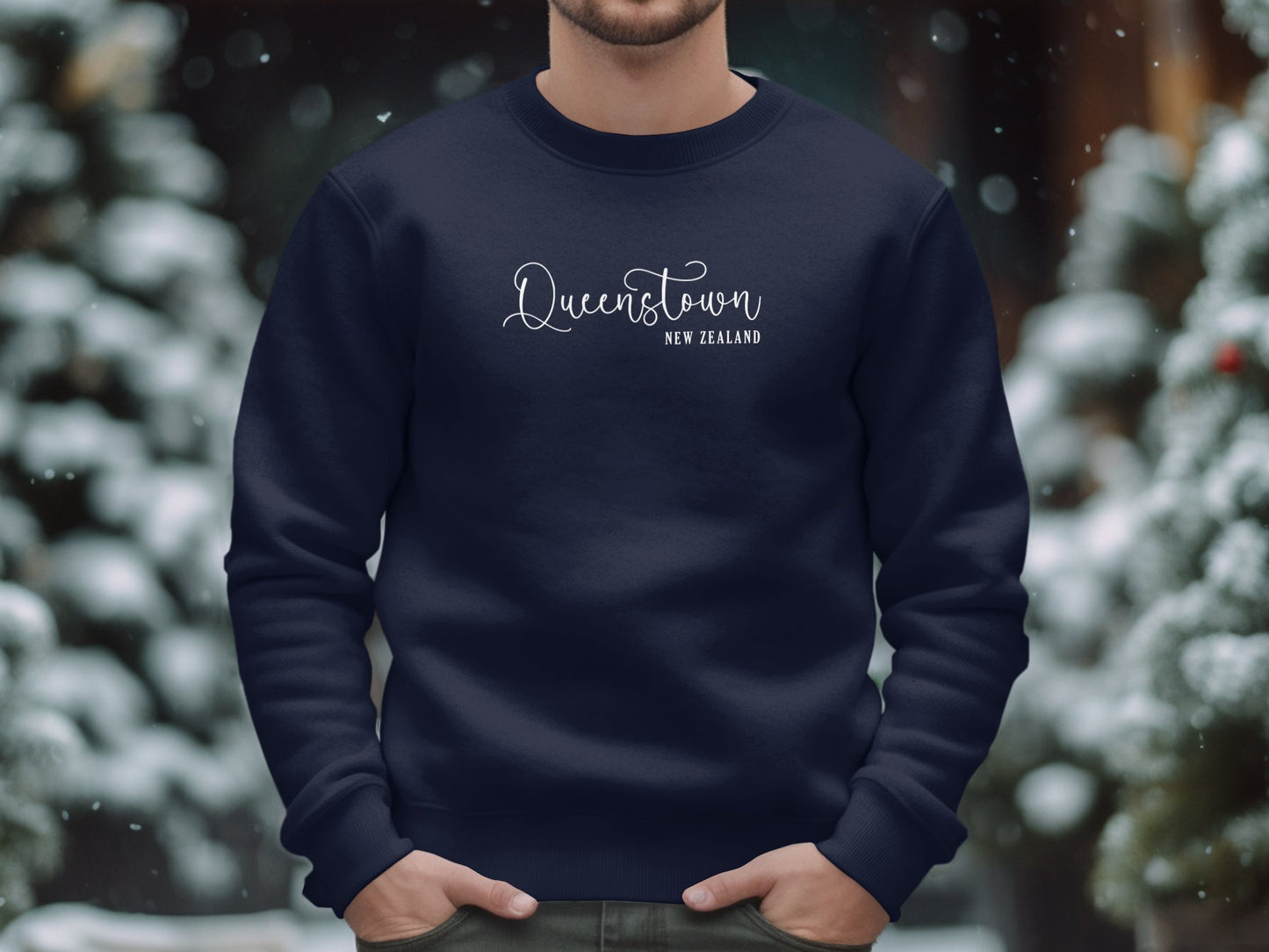Queenstown New Zealand Sweatshirt Navy