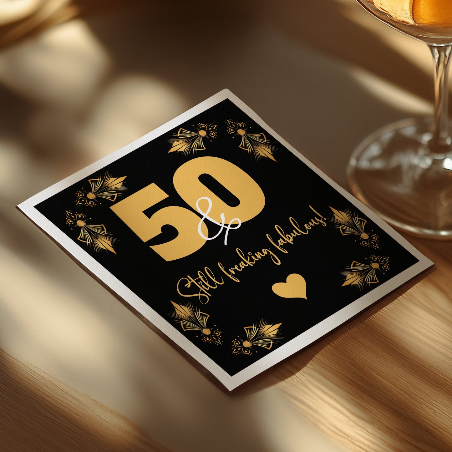 Add a personalized touch to your birthday with custom Still Fabulous napkins.
