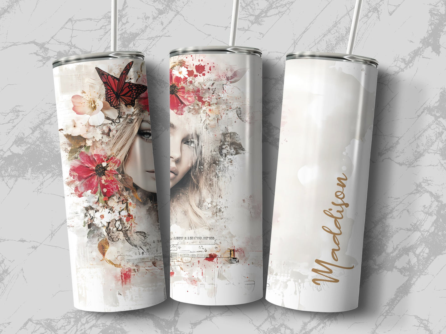 Stunning Woman Custom Tumbler Image 2