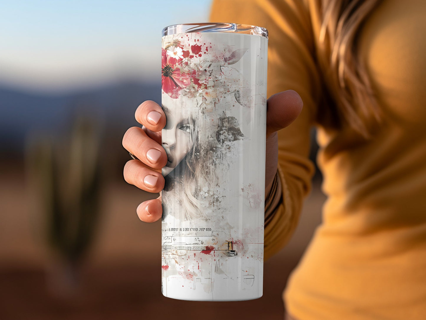 Stunning Woman Custom Tumbler Image 4