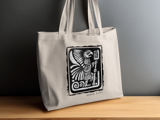 Urban Aztec Edition 1 cotton tote with bold tribal inspired print and durable straps for everyday use.