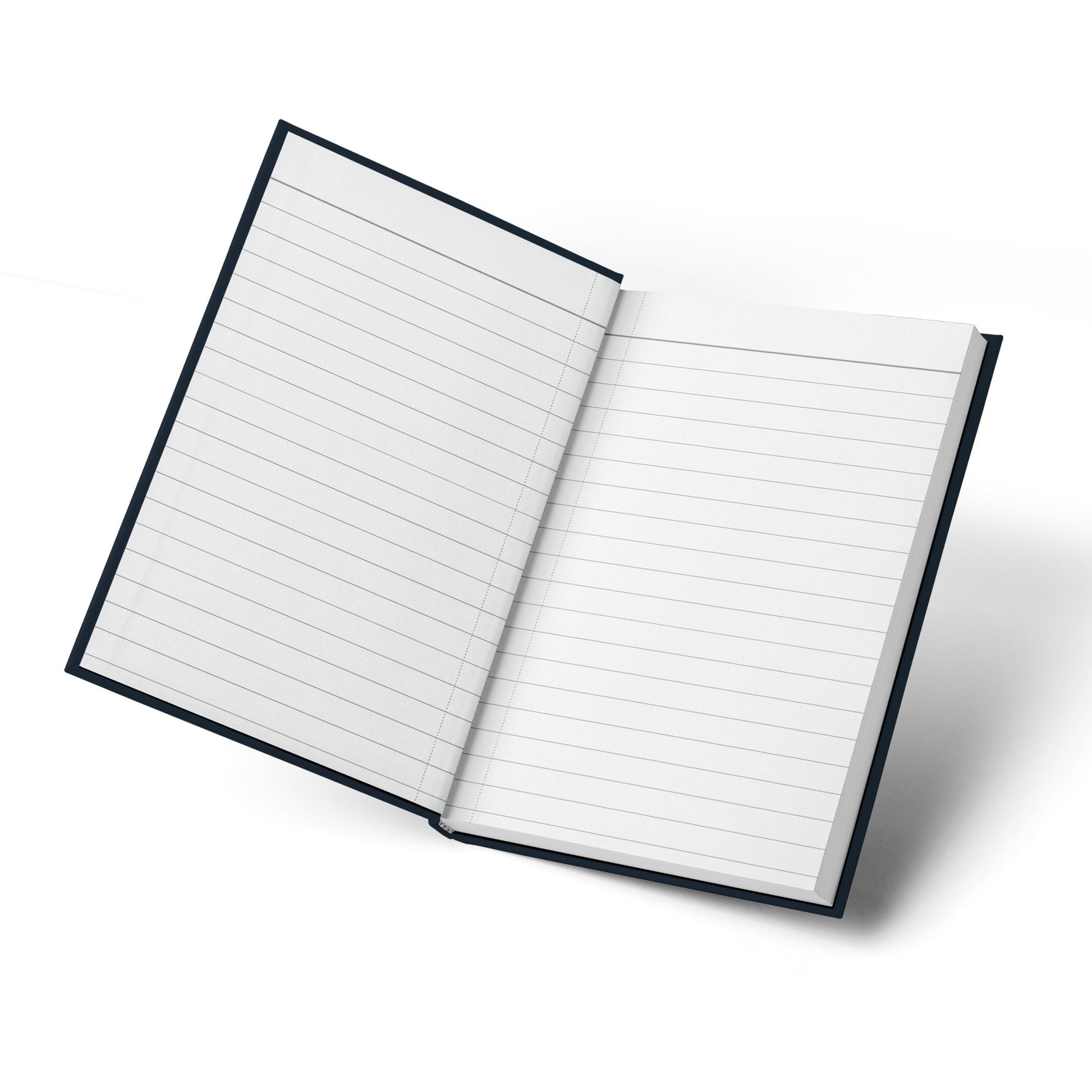 Open white floral journal with smooth, lined pages, ideal for writing, reflections, and daily journaling