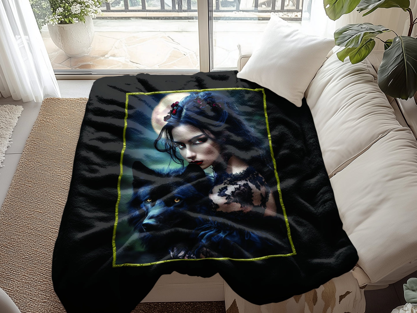 Embrace comfort with the Wild Woman Arctic Fleece Blanket, plush fleece with a wild, empowering design to energize your space