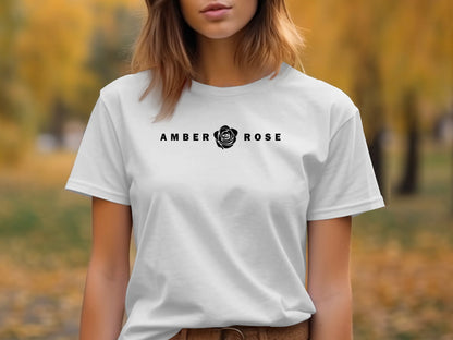 Amber Rose T-Shirt in white, cotton crew neck tee with short sleeves and clean minimalist style