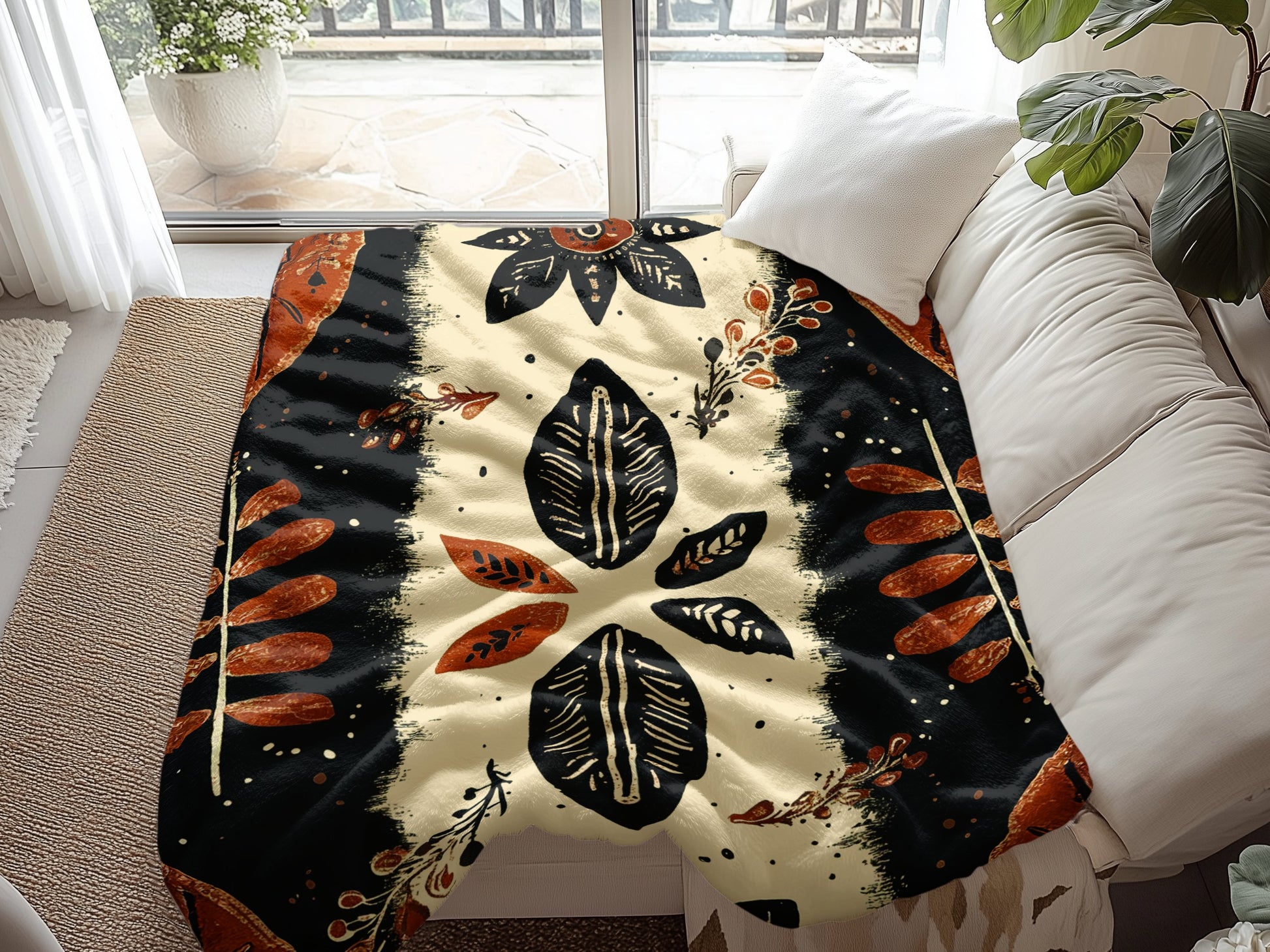 Wrap up in warmth with the Ancient Roots Arctic Fleece Blanket, plush fleece with a bold, earthy design.