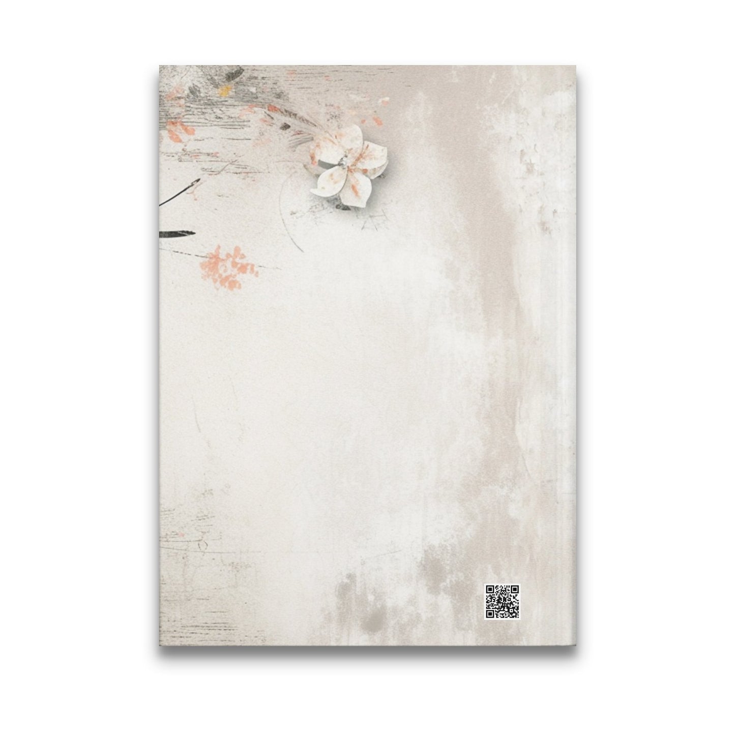 Artistic Floral Woman Journal back cover featuring a coordinating floral design with soft botanical detailing.