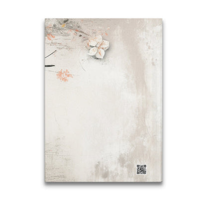Artistic Floral Woman Journal back cover featuring a coordinating floral design with soft botanical detailing.