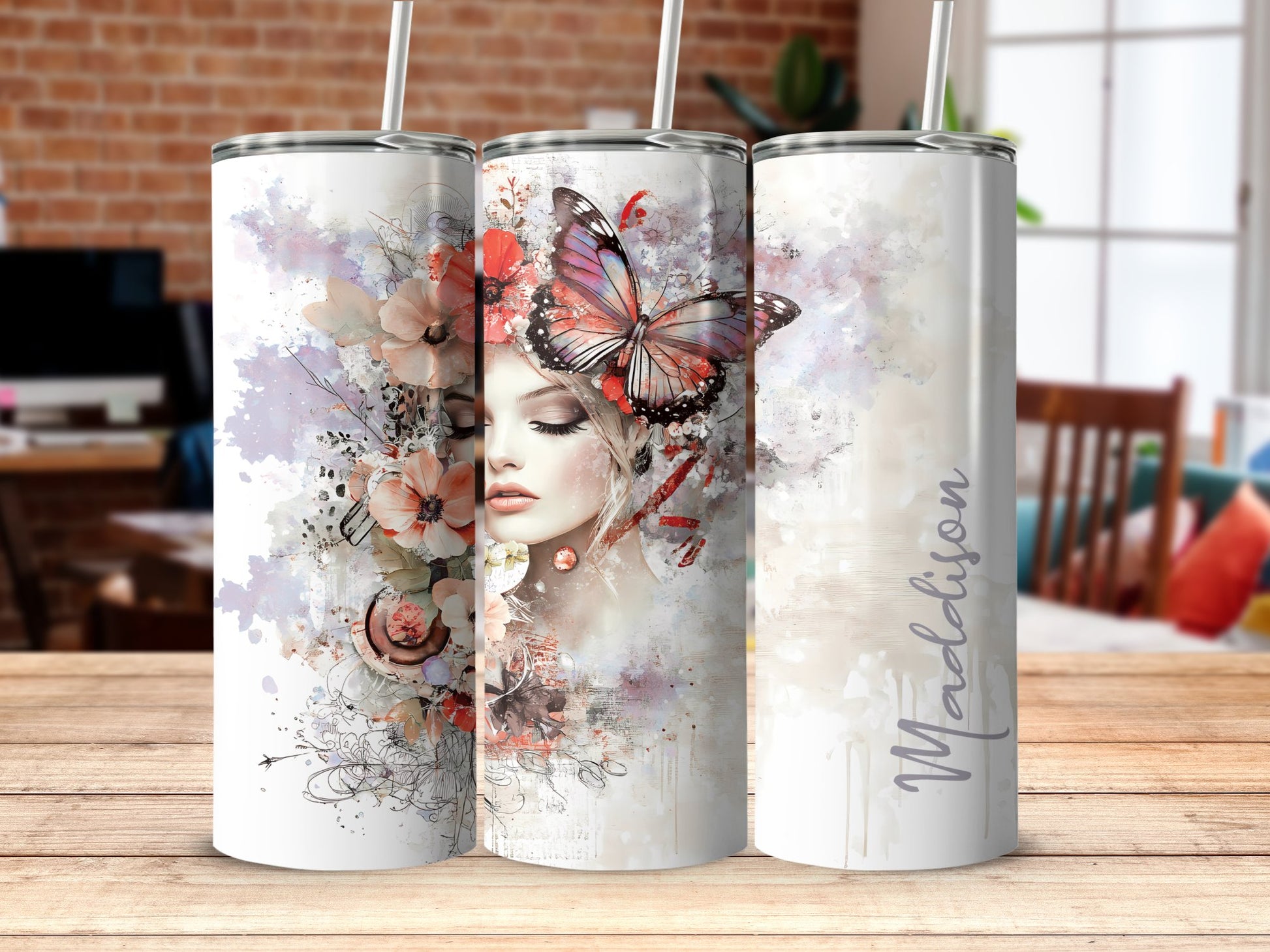 Beautiful Woman Custom Tumbler Image 6