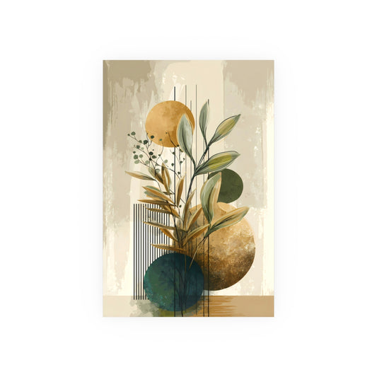 Botanical Elegance Art Poster flat lay showing vibrant tones, warm accents and floral design on premium archival paper.