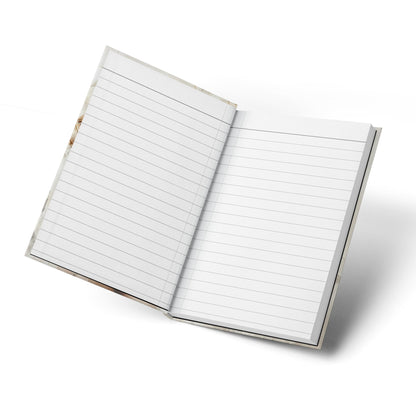 Open Chic Woman Journal displaying lined pages for journaling, planning, note-taking, and creative writing