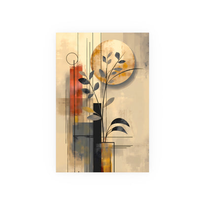 Contemporary Botanical Shapes Poster shown on white background, perfect for contemporary wall art enthusiasts.