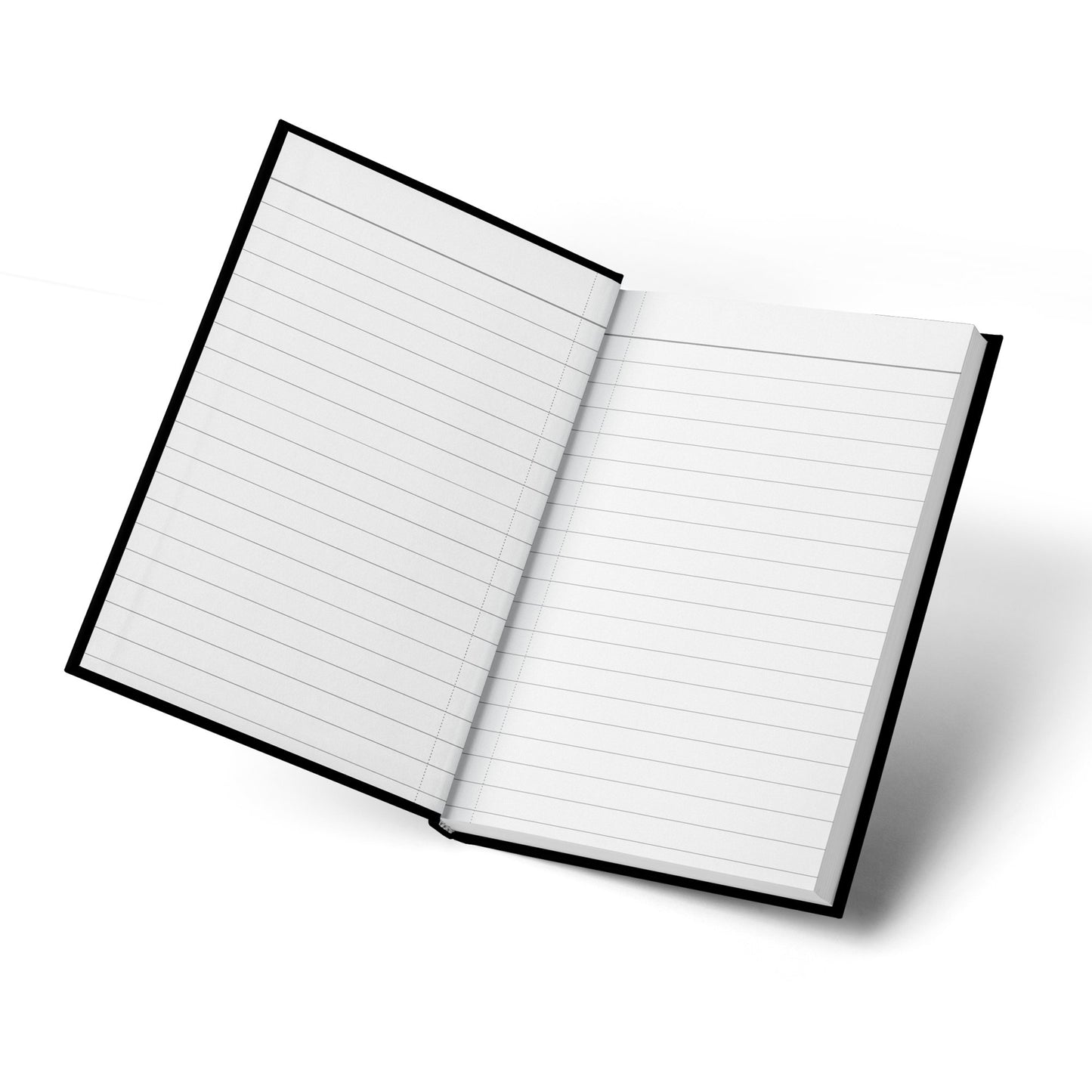 Open Cute Cat Journal displaying lined pages for journaling, planning, note-taking and creative writing.