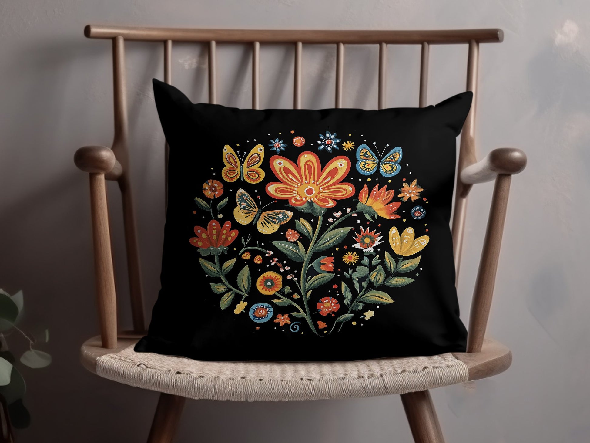 Floral Nature cushion featuring vivid floral designs on both sides, ideal for cozy sofas and comfortable chairs.