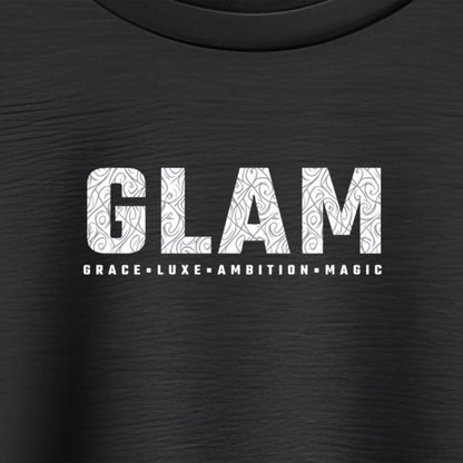 GLAM T-Shirt Logo close up