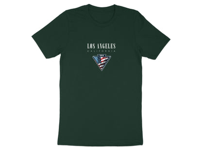 Los Angeles T-Shirt in forest green, a trendy graphic tee with a city vibe, perfect for relaxed outfits.