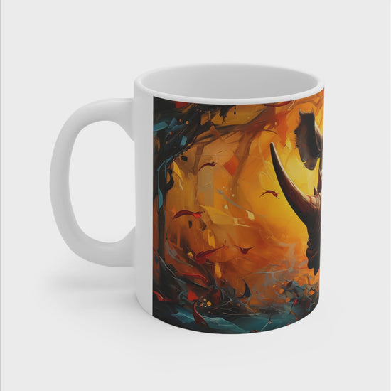 Celebrate African wildlife with this ceramic coffee mug. Featuring stunning animal art, perfect for sipping your favourite drinks.