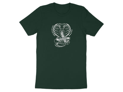 Special Forces Cobra t-shirt in forest green showcasing a striking cobra graphic, perfect for a casual yet bold look.
