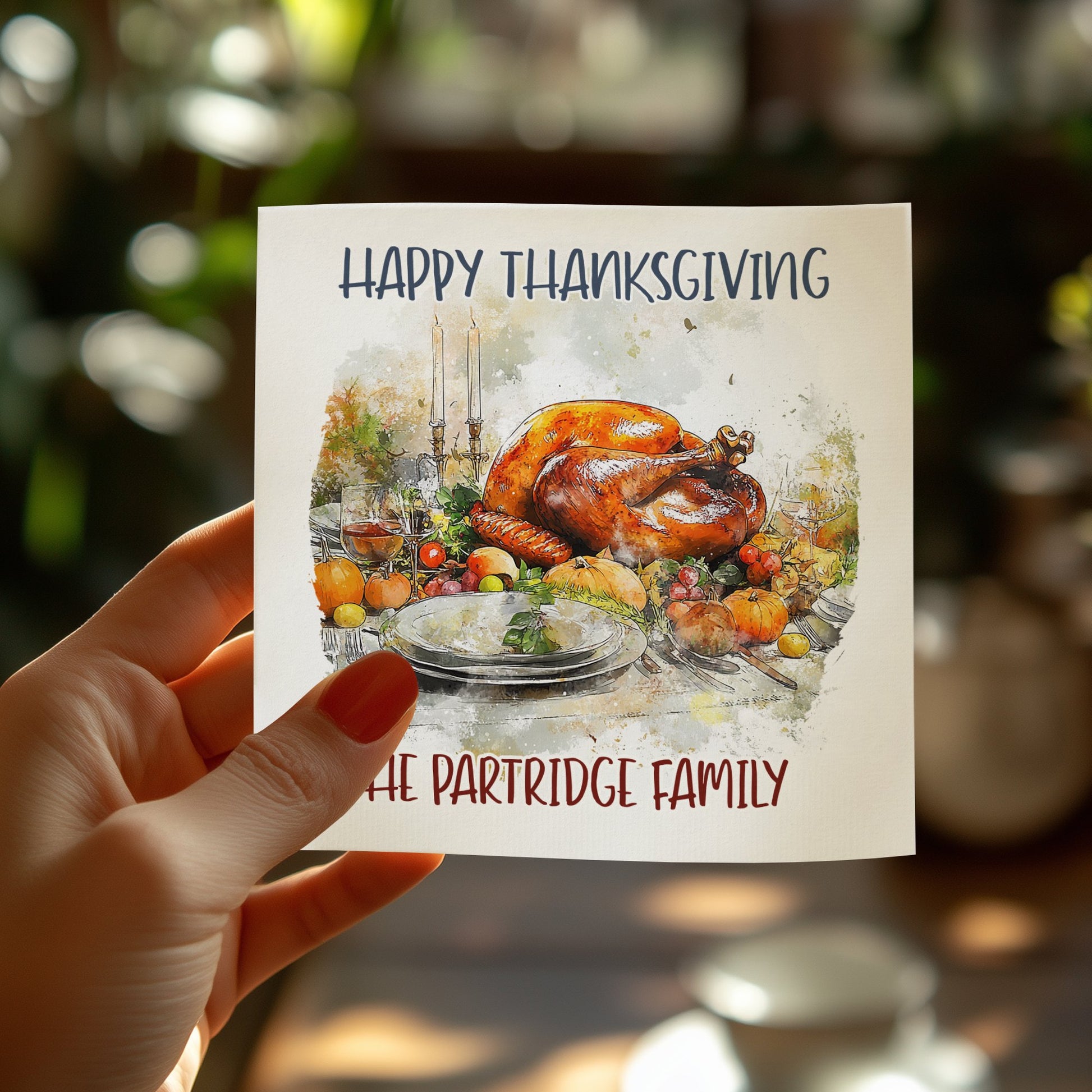 Custom Thanksgiving turkey napkins, ideal for elevating your festive dinner, drinks, and cocktail hour.