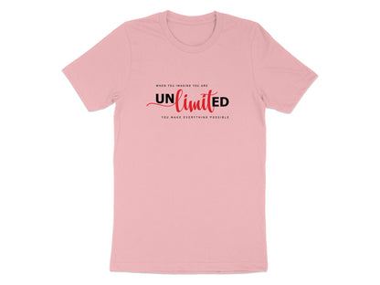 Unlimited Possibilities T-shirt in pink – light and breathable cotton, trendy colour for a comfortable & casual look.